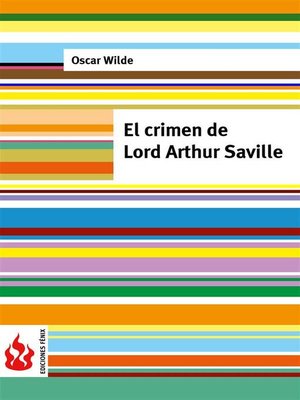 cover image of El crimen de Lord Arthur Saville (low cost). Edición limitada